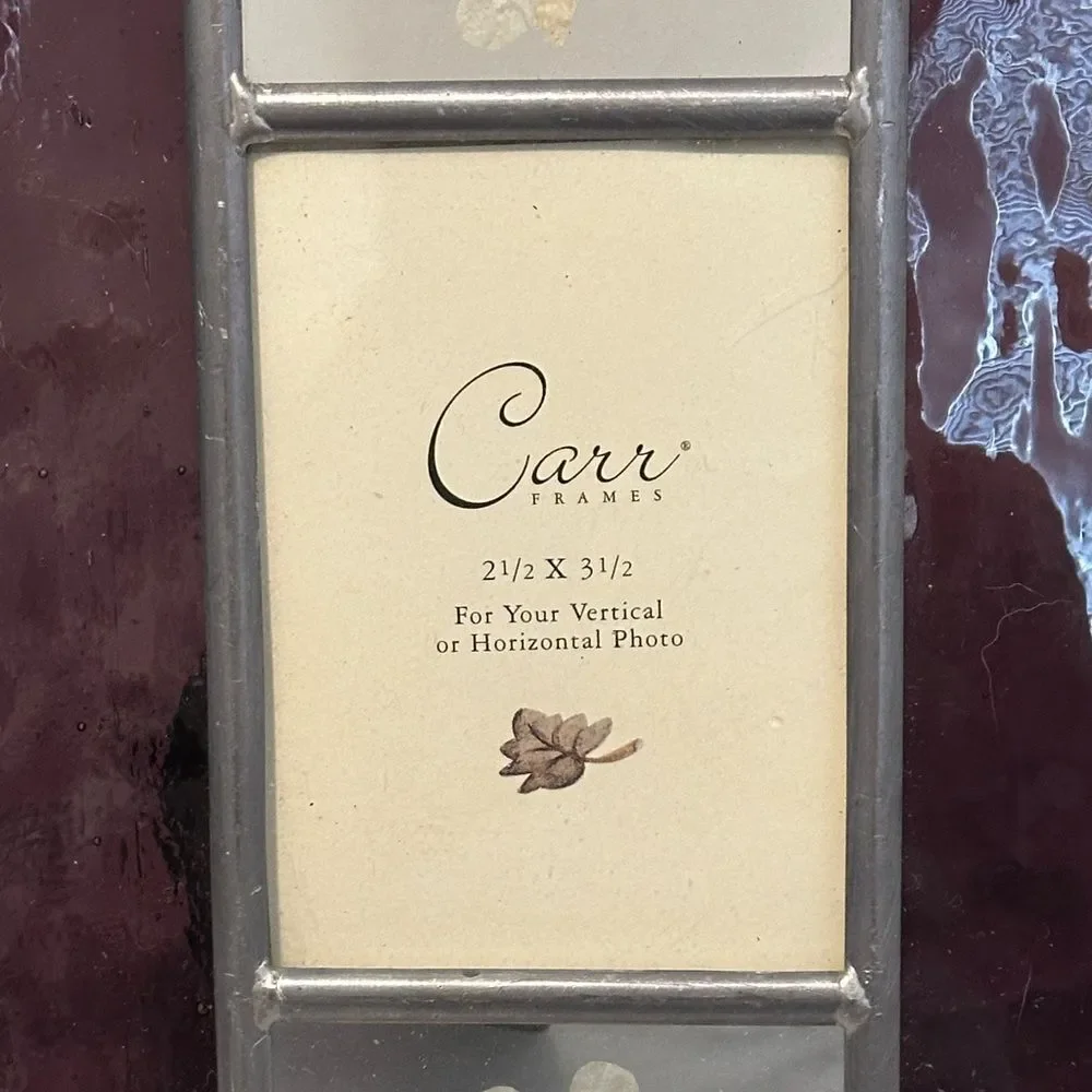 Purple and Silver Stained Glass Photo Frame